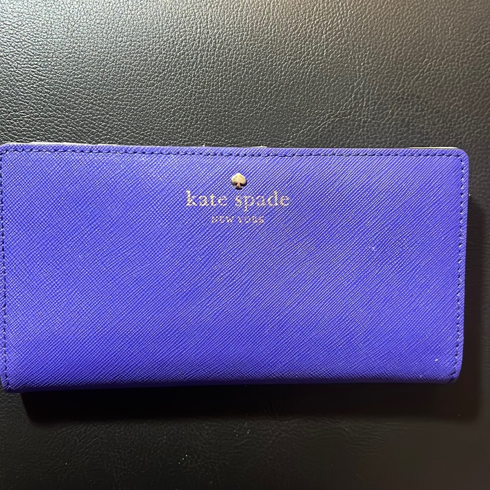 Kate Spade Clutch/Compact Wallet Dark🟪w/lotsa card holders, ID/change pockets